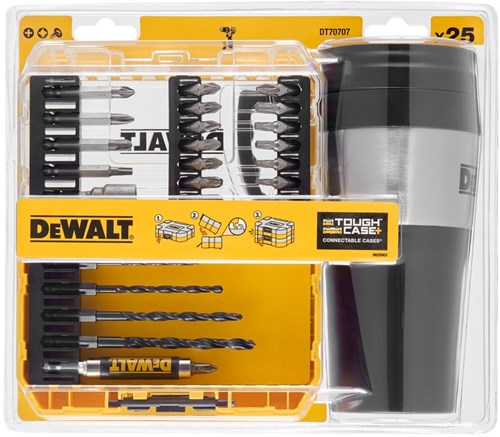 DeWalt Accessoires DT70707-QZ | 25-delig bitset in tough case cassette | Met thermische mok - DT70707-QZ-2
