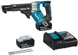 Makita DFR551RTJ | 18 V | Schroefautomaat | 25-55 mm | 5,0 Ah (2 st) | Snellader | in Mbox DFR551RTJ