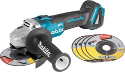 Makita DGA504ZJX2 18v 125mm Accu haakse slijper | zonder accu's en lader