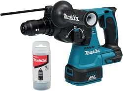 Makita DHR243Z 18 Volt combihamer met verwisselbare boorkop | zonder accu's en lader en koffer - DHR243Z