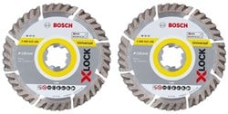 Bosch Accessoires Promo pack X-LOCK Diamantschijf Standard for Universal 125 x 22,23 x 2,0 x 10 mm - 2 stuk(s) - 2608615247