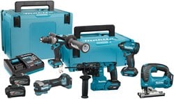 Makita DK402NX | XGT 40 V Max Combiset | DF001G + TD002G + TM001G + JV002G + HR010G | Incl accu's & lader - DK402NX