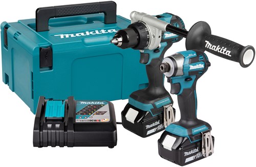 Makita DLX2573TJ | LXT accu combopack 18V in Mbox met DDF492 en DTD173 (2x 5.0Ah accu + snellader) - DLX2573TJ