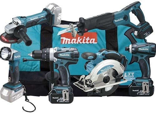 Makita DLX6011 | 6 delige 18V Li-Ion accu combi set (3x 3.0Ah accu) in tas - DLX6011