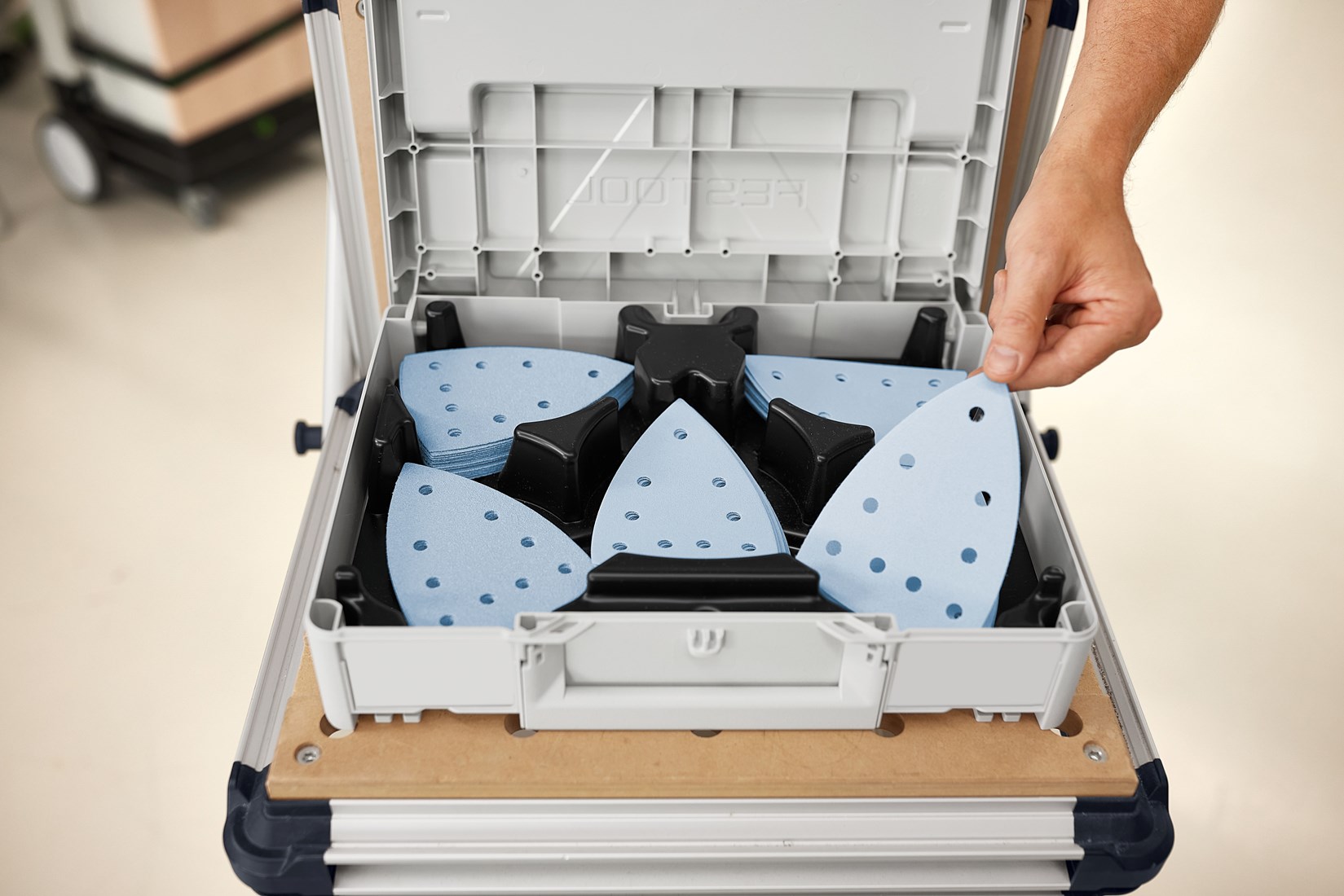 Systainer³ Festool Con Abrasivi Granat - Set 160 Dischi Per Levigatrici, Grane P60-P180 - Foto 5