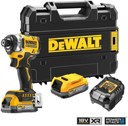 DeWalt DCF860E2T 18V XR Brushless Accu Slagschroevendraaier | 1.7Ah POWERSTACK in TSTAK koffer - DCF860E2T-QW