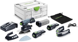 Festool DTSC 400 3.0 I-Plus | Accu deltaschuurmachine 18V in Systainer (2x 3.0Ah accu + TCL 6 snellader) - 578848