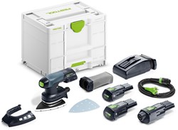 Festool DTSC 400 3.0 I-Set | Accu deltaschuurmachine 18V in Systainer SYS3-Combi M 287 (2x 3.0Ah accu + TCL 6 snellader) - 578138