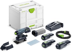 Festool RTSC 400 3.0 I-Set | Accu vlakschuurmachine 18V in Systainer SYS3-Combi M 187 (2x 3.0Ah accu + TCL 6 snellader) - 578133