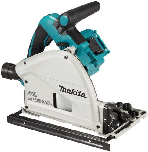 Makita DSP600ZJ2 Accu invalzaag LXT 2x18V met geleiderail en tas | Zonder accu's en lader-3