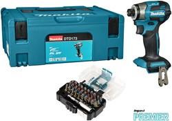 Makita DTD173ZJX1 | Accu Slagschroevendraaier | 18V | excl. accu's en lader, in Mbox met bitset - DTD173ZJX1