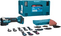Makita DTM52ZJX2 18 V Multitool Zonder accu`s en lader, met accessoire set in M-box | Zonder Accu's & Lader - DTM52ZJX2