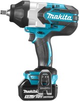 Makita DTW1002RTJ 18v Slagmoersleutel 1000 Nm 5,0Ah accu (2 st), snellader, Mbox-2