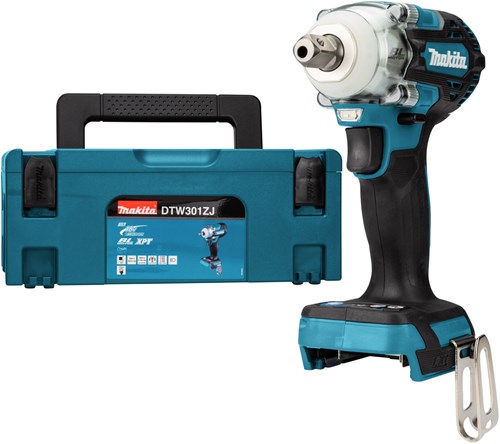 Makita DTW301ZJ Slagmoersleutel 1/2" 330Nm 18 Volt met verende Borgpen | Zonder accu's en lader In M-box - DTW301ZJ