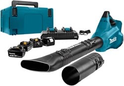 Makita DUB362PT4J 2x18 V Bladblazer | met duolader en 4 stuks accu's