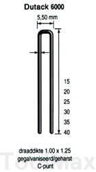 Dutack 5.5mm nieten | 40mm | 5000 stuks - 5028034