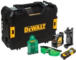 DeWALT DW0887100-1 Combiset: DW088CG Kruislijnlaser Groen + DWHT77100 Afstandsmeter