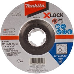 Makita Accessoires E-00393 | Afbraamschijf | X-LOCK | 125x6,0x22,23mm | staal - E-00393