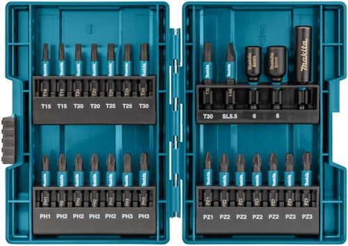 Makita Accessoires 90-delige schroefbitset Makita Impact Black in twee handige meeneemdoosjes - E-03109-3