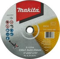 Makita Accessoires Doorslijpschijf RVS 230 mm - E-13764 E-13764