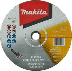 Makita Accessoires Doorslijpschijf RVS 230 mm - E-13764 E-13764
