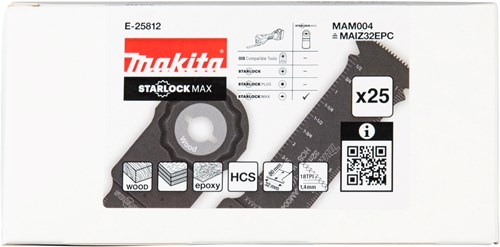 Makita Accessoires MAM004 Invalzaagblad 32x80mm hout | 25 stuks - E-25812-2