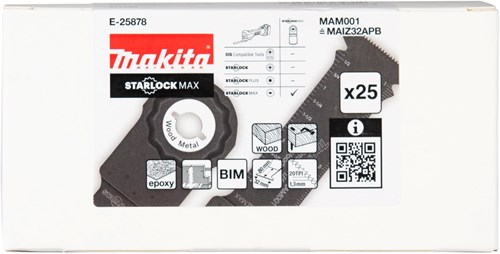 Makita Accessoires MAM001 Invalzaagblad 32x80mm hout&staal | 25 stuks - E-25878-2