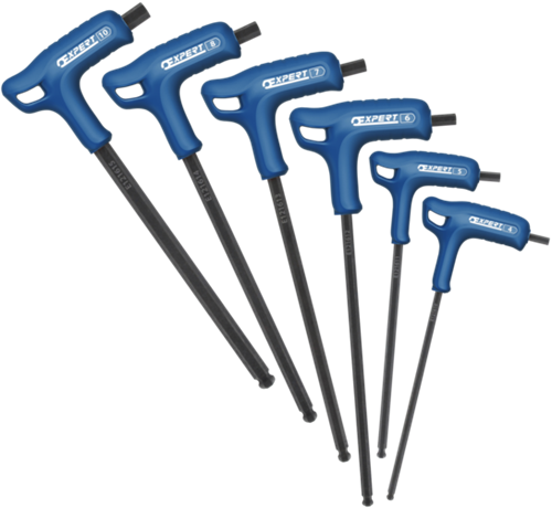 Expert By Facom t-inbussleutels met heft, 6-kant en kogelkop | 6-delig | 3-8 mm | e121616 - e121616