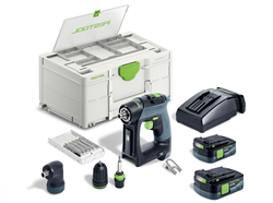 Festool CXS 12 2,5-Set | Accu schroefboormachine 12V in Systainer (2x 2.5Ah accu + TCL 6 snellader) - 576865