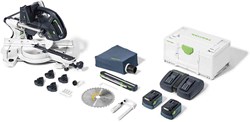 Festool KSC 60 EB 5.0 I-Plus | KAPEX accu afkortzaag 2x18V 216mm in Systainer (2x 5.0Ah accu + lader) - 577954