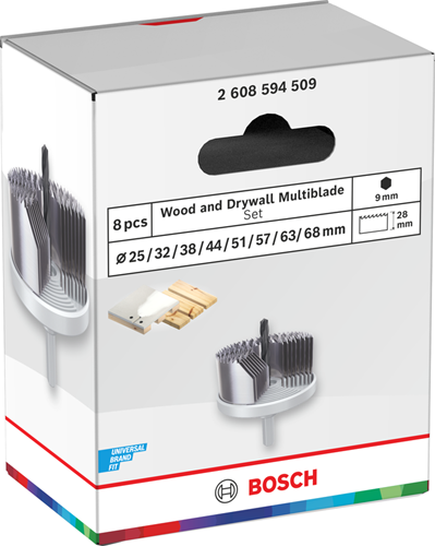 Bosch Accessoires Gatzaagset voor hout en gipsplaat | 25; 32; 38; 44; 51; 57; 63; 68 x 28 mm - 2608594509-2