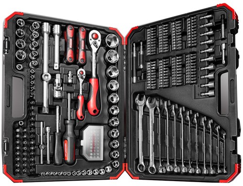 GEDORE red Dubbele steeksleutelset, set 12-delig, SW 6-32 mm, metrisch, kort, moersleutelset, R05125012