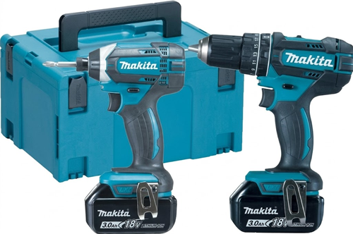 Makita DLX2339J 18V accuboormachine DDF482 + slagschroevendraaier DTD156 combiset (2x 3.0Ah accu) in Mbox - DLX2339J-2