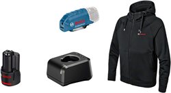 Bosch Blauw GHH 12+18V XA L | Verwarmde hoody 12V (1x GBA 12V 2.0Ah accu + lader) - 06188000GD