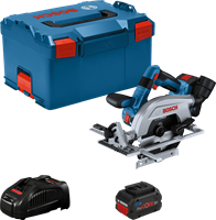 Bosch Blauw GKS 18V-57-2 L | 18V Accu Cirkelzaag | 165mm | 2x 5,5Ah ProCore in L-Boxx - 06016C1102
