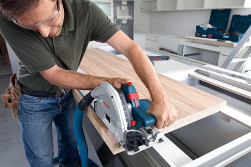 Bosch Blauw GKT 55 GCE invalzaag | 2x geleiderails | in L-Boxx - 0615990EA8-3