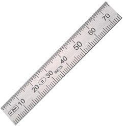 Helios Preisser Stalen liniaal | lengte 1000 mm | staal buigzaam | verdeling B = mm/1/2 mm | 1 stuk - 0460229