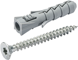 Homefix Nylon Plug 8X40 + Spaanpl.Schr. Vz Pk Torx TX25 5.0X50 | 20 stuks - 6702.10.30030