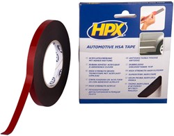 HPX Dubbelzijdige HSA bevestigingstape | Antraciet | 12mm x 10m - HSA004 | 10 stuks HSA004