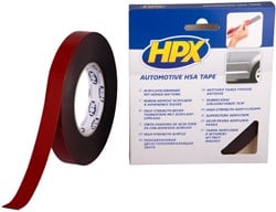 HPX Dubbelzijdige HSA bevestigingstape | Antraciet | 19mm x 10m - HSA005 | 10 stuks HSA005