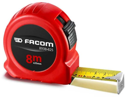 Facom 893B - MEETLINT, DUBBELZIJDIG, 8 M MET BLOKKERING-ABS HUIS - 893B.825PB