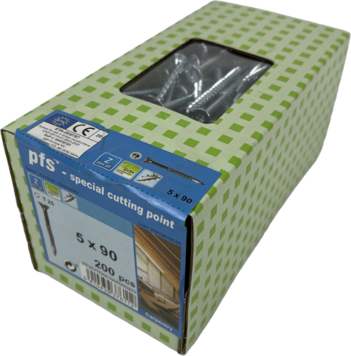 Pgb-Europe pfs+ | spaanplaatschroef pfs+ vzk-t ø 5,0x90 zn t20 | 200 st - pfwvtg001005000903