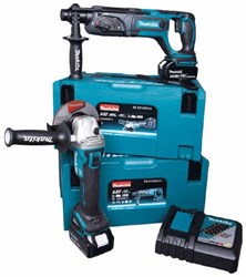 Makita DLX2153TJ1 combiset - DGA504 accu haakse slijper + DHR241 accu boorhamer
