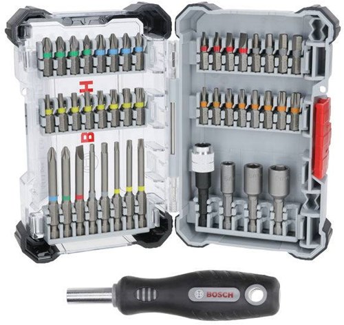 Bosch Accessoires 44-delige set met schroevendraaier (Displayvariant) - 2607017733