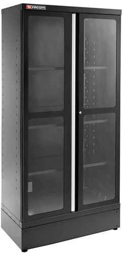 Facom Hoge kast | met 2 glazen deuren | zwart | JLS3-A1000PVBS JLS3-A1000PVBS