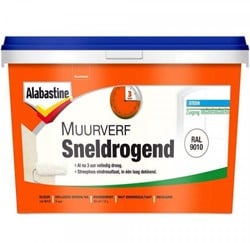 Alabastine Sneldrogende Muurverf Ral9010 5L - 5256774 - 5256774