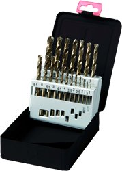 Labor Spiraalborenset | DIN338 HSS-Co 5% | 19 delig | 1-10mm x 0.5mm. - KA012190