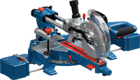 Bosch Blauw GCM305-216S  Afkortzaag -Kap- en verstekzaag - 216mm (2x Zaagblad, klem, stofzak, liniaal, 2x werkstukssteun) - 0601B61001-2