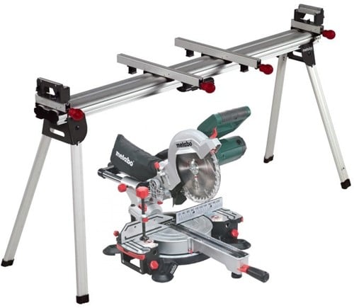 Metabo Afkortzaag KGS 216 M met trekfunctie | nieuw model + KSU 401 onderstel - 690858000