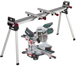 Metabo Afkortzaag KGS 254 M met trekfunctie | nieuw model + KSU 401 onderstel - 690860000